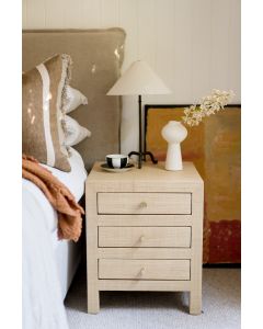 Kagu End Table w/Raffia